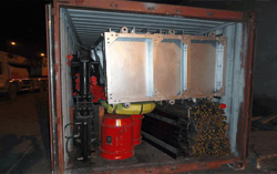 山东中煤工矿集团翻斗车等产品起运非洲