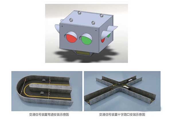 矿用无轨胶轮车交通信号装置