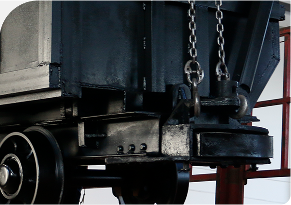 单侧曲轨侧卸式矿车-自动翻卸 自动复位