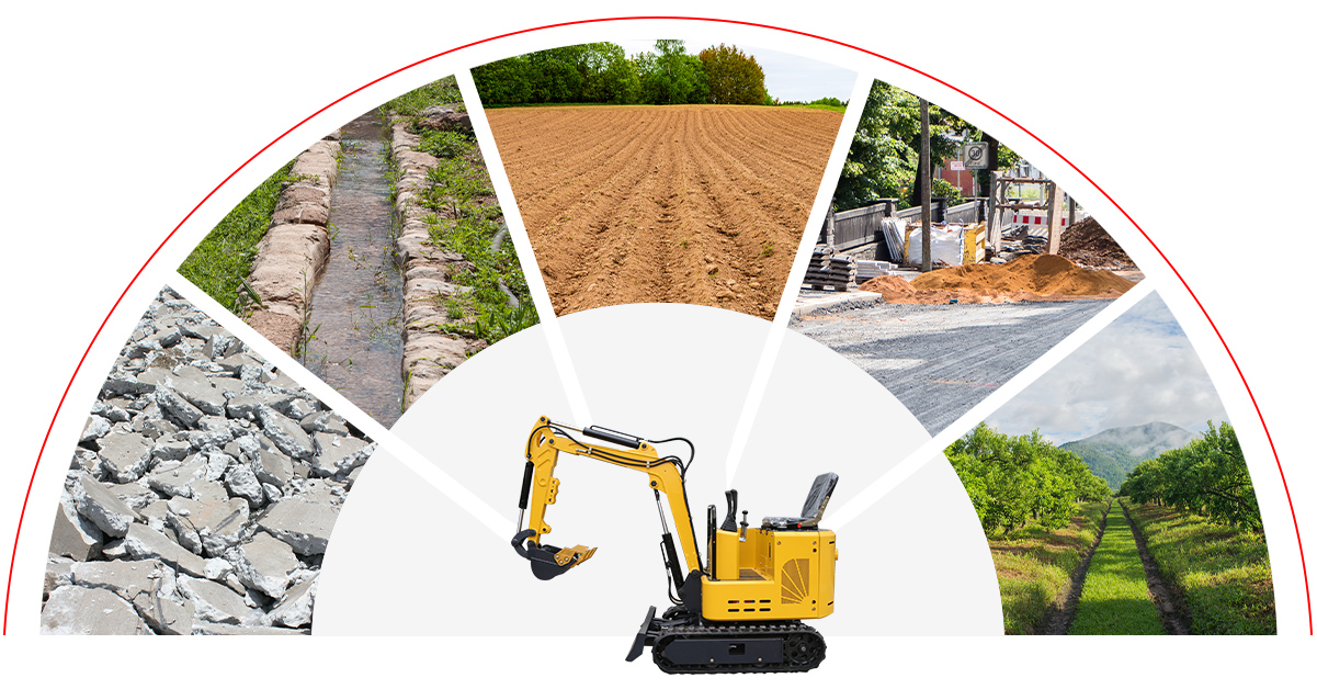 小型挖掘机施工