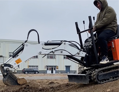 小型挖掘机道路挖掘管道