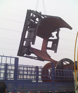 /09年1月8日我厂自主研发生产的FDZY-1/6翻车机提前竣工并顺利通过验收/