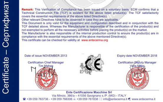 热烈庆祝山东中煤工矿集团再次荣获CE安全认证证书