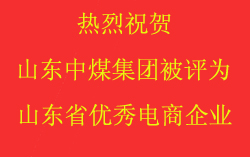 热烈祝贺山东中煤集团被评为山东省优秀电商企业