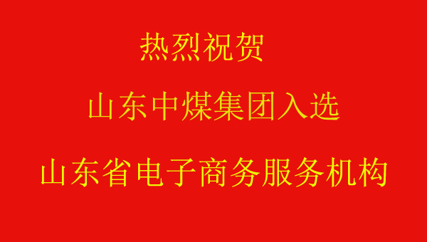 热烈祝贺山东中煤集团被认定为山东省电子商务服务机构